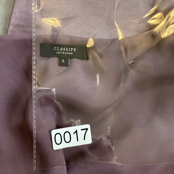 Sleeveless Light Pink Dress With Satin Accent - Picture 7 of 7